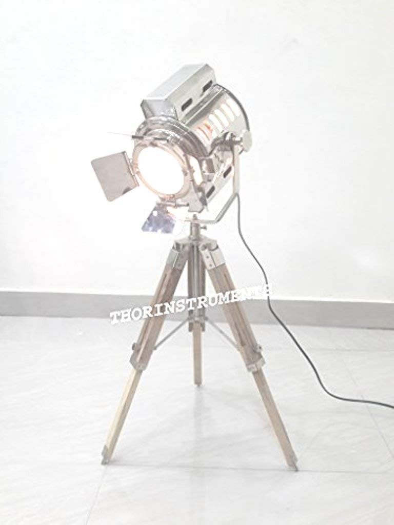 Spotlight Studio Designer Nautical Table Lamp Tripod Stand Rustic Home Decor