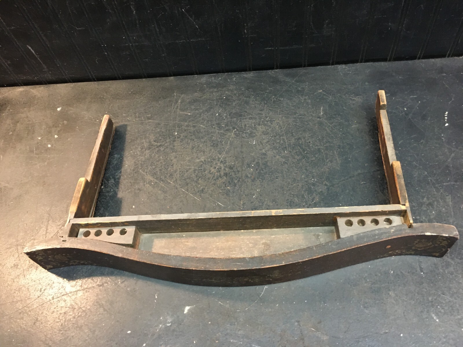 Singer Treadle Sewing Machine Wood Center Drawer Slide Out. 21.5in Slide at 18in