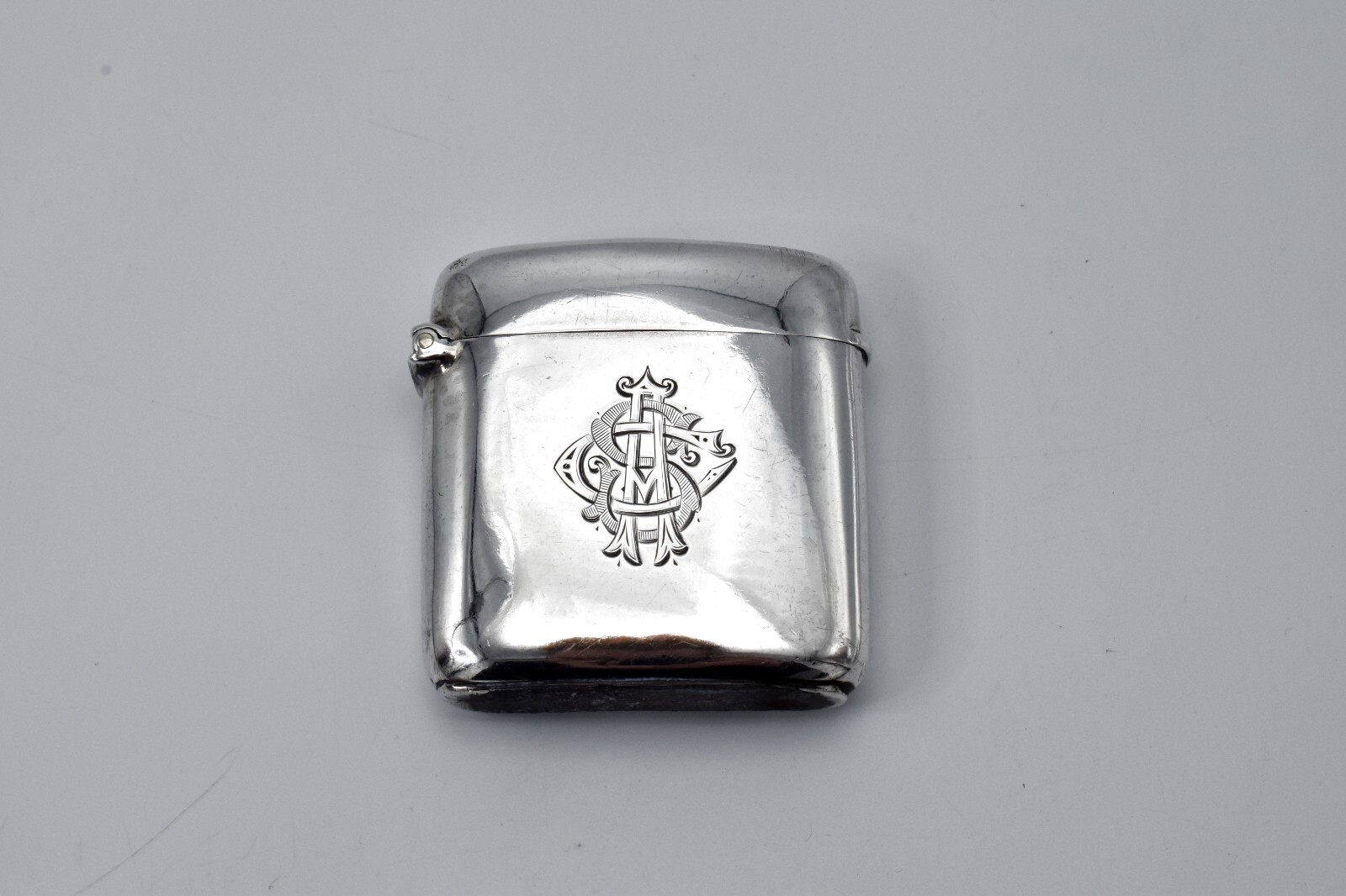 Superb George V Sterling Silver Vesta Case Match Safe 1912