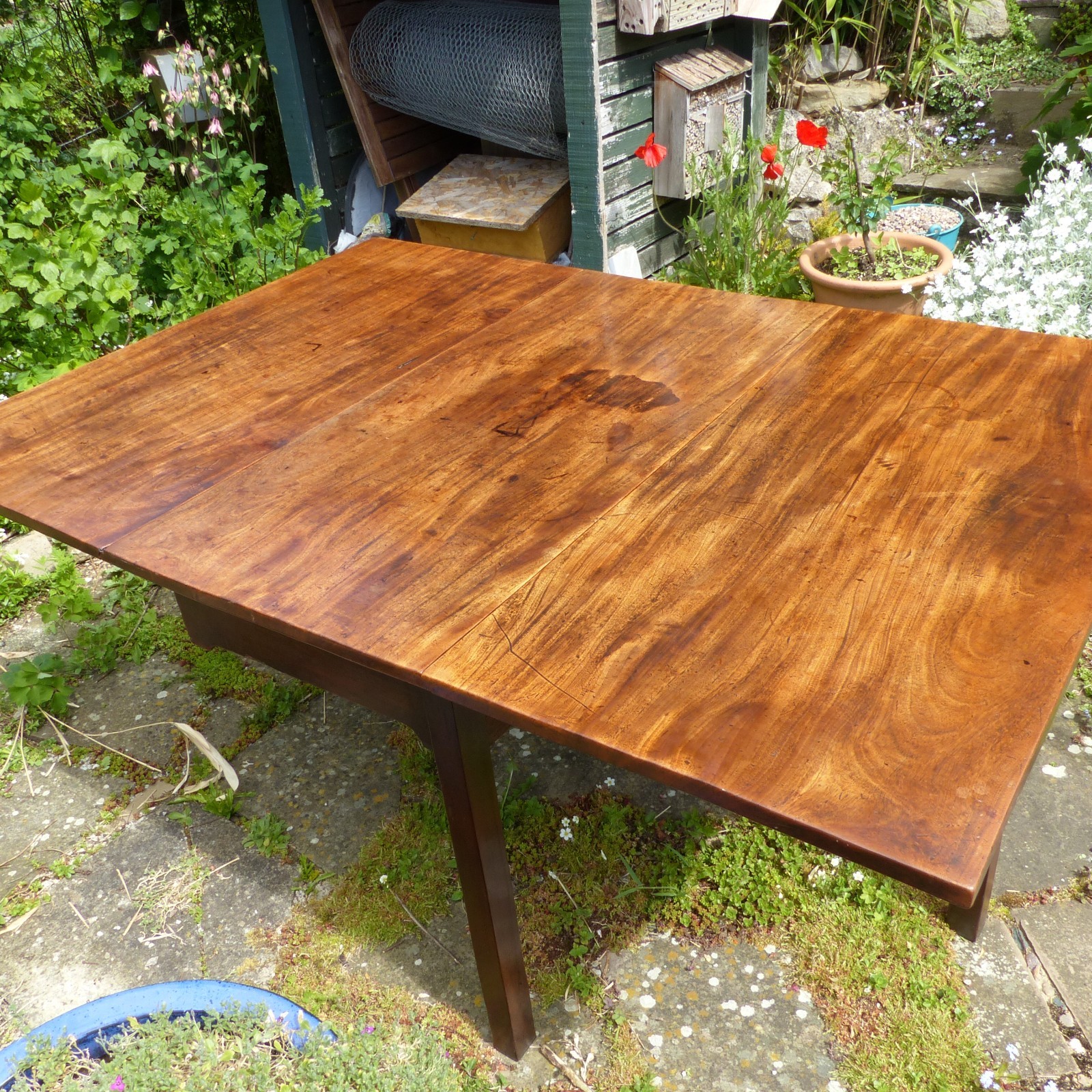 Antique Solid Elm Gate-Leg Table ~ Late 18th / Early 19th Century