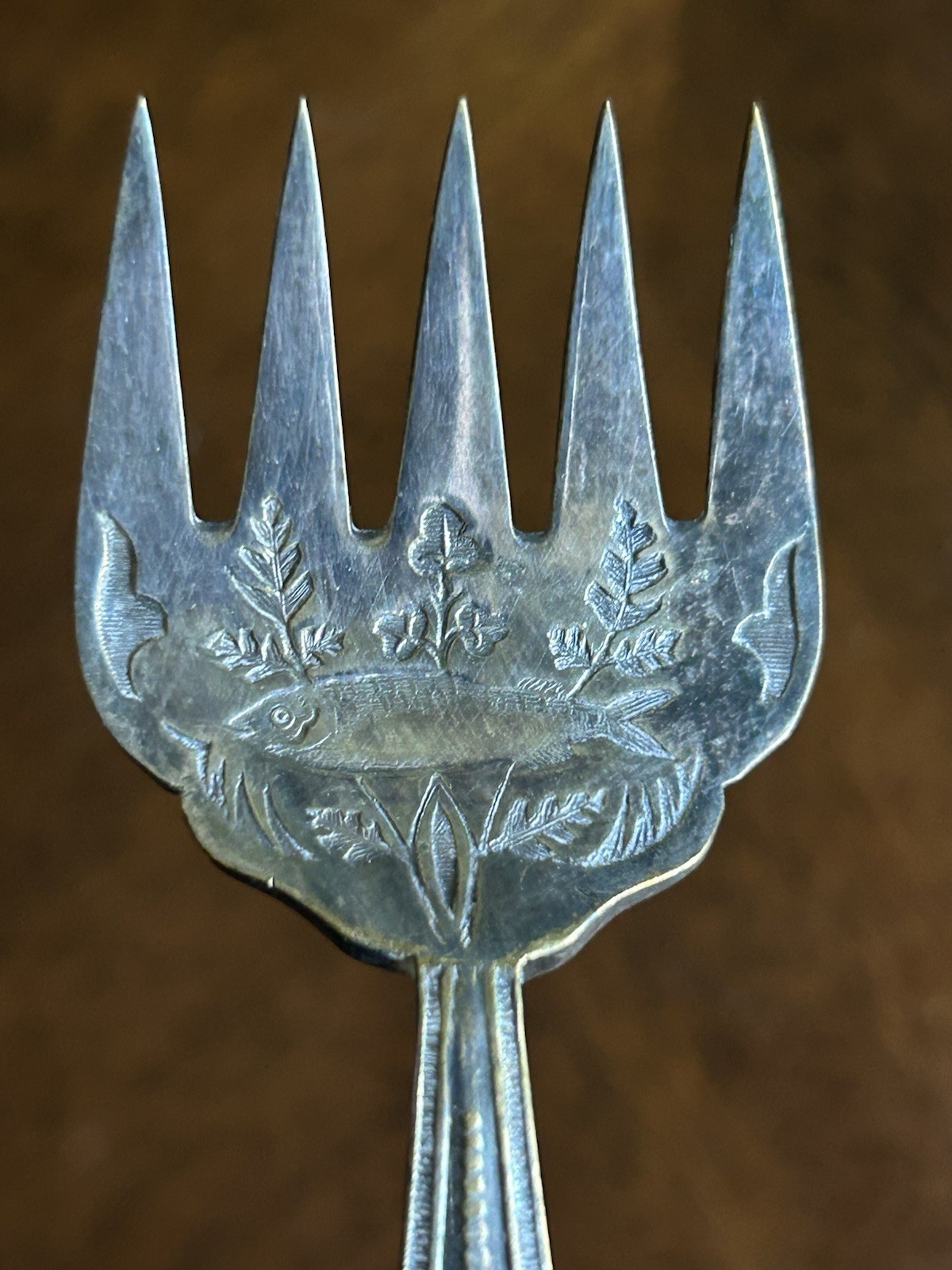 1865 bone handle sardine fork