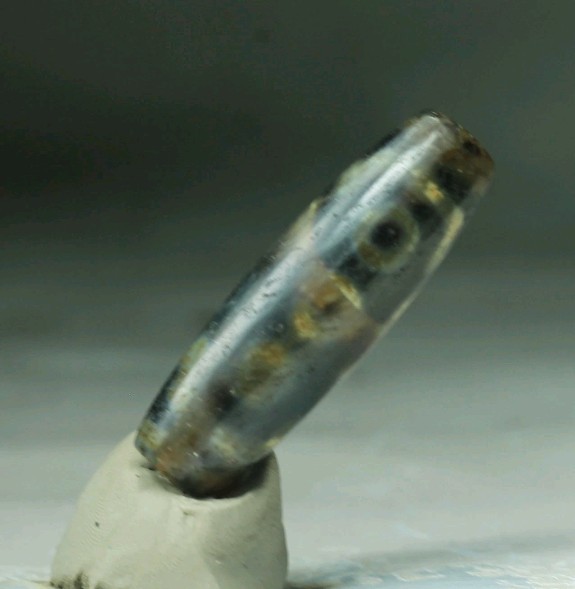 Pre-1800s Indo/Tibetan Old Agate 10 Eye Dzi Bead 14*44mm
