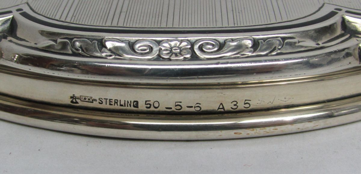 DECO ERA WILLIAM KERR STERLING SILVER & CRYSTAL POWDER JAR