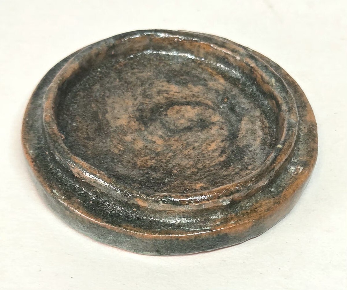 Japanese Tea Ceremony Round Kogo Ceramic Signed Box-KG266
