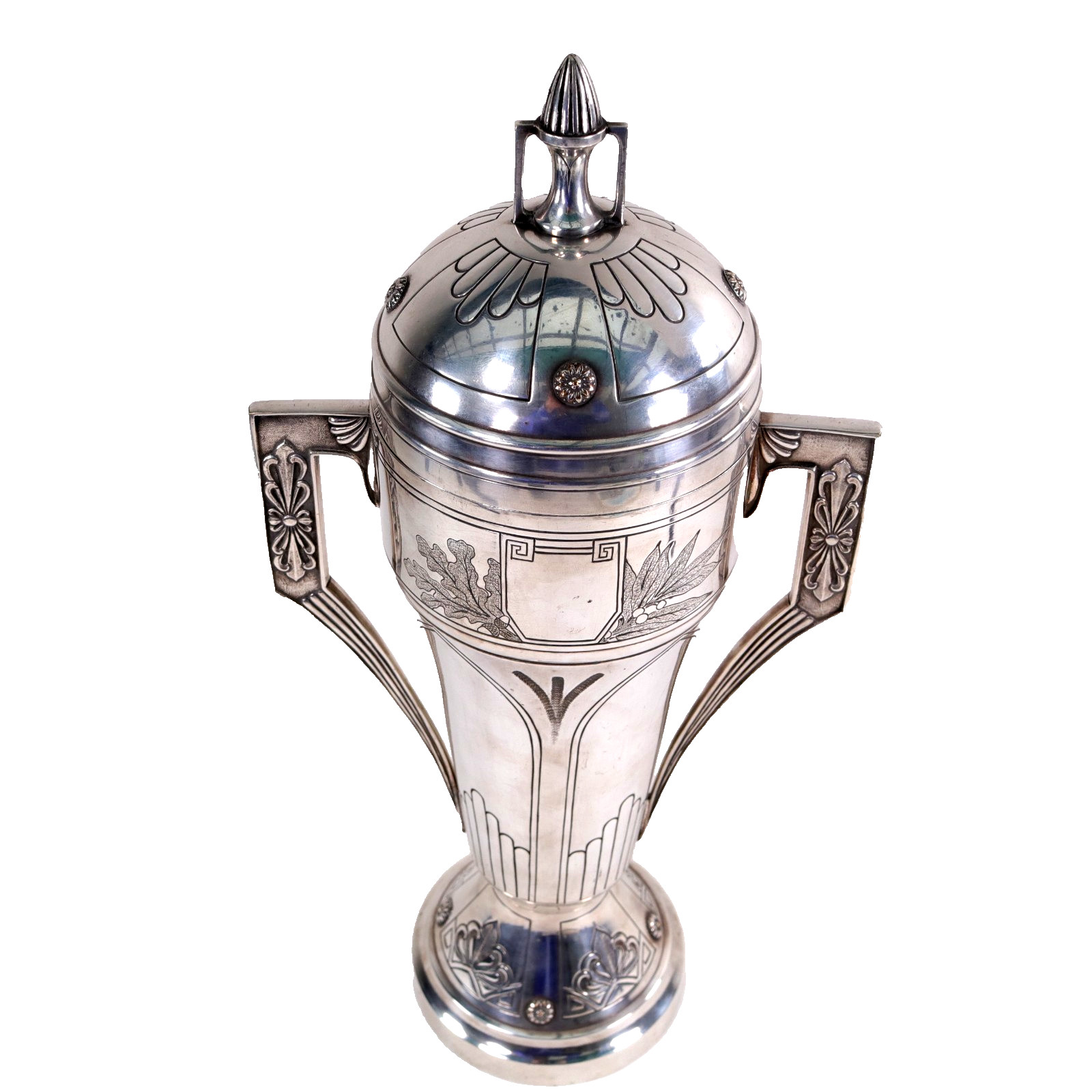 Jugendstil Silver Plated Trophy American Russian German Eagle Hallmark E T h43cm