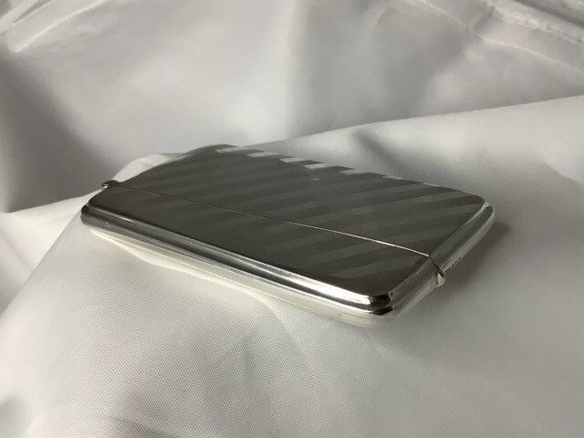 CALLING CARD CASE HM SILVER/GILT ANTIQUE VICTORIAN ‘HENRY CLIFFORD DAVIS’ 1914
