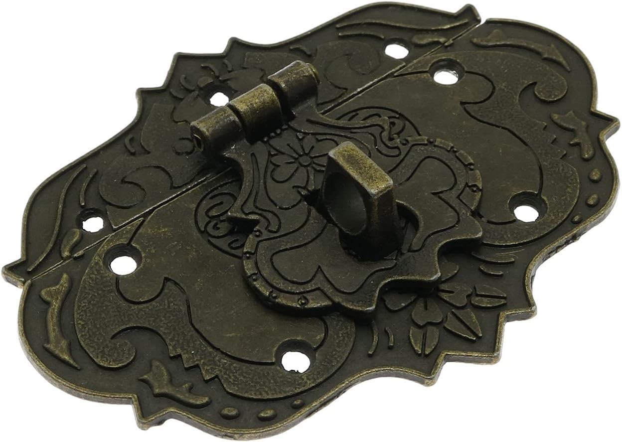Rustproof Antique Brass Latch Lock with Key – Perfect for Wooden Boxes & Crafts
