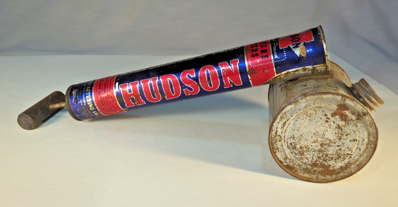 Vintage Hudson Comet Metal Hand Bug Sprayer – Garden Tin Decor