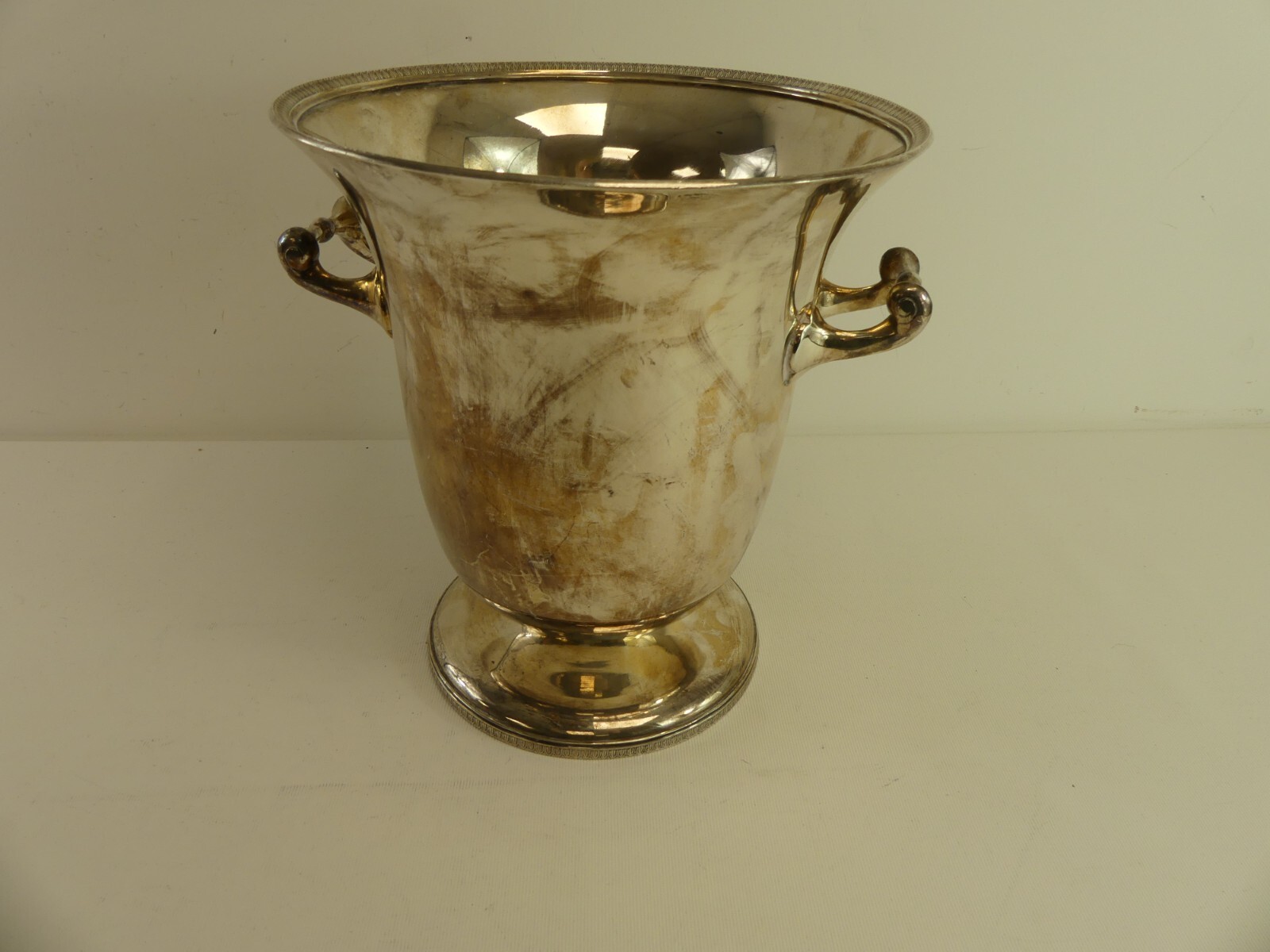 (ref288BB) Superb silver plated vintage Frank Cobb Champagne wine cooler