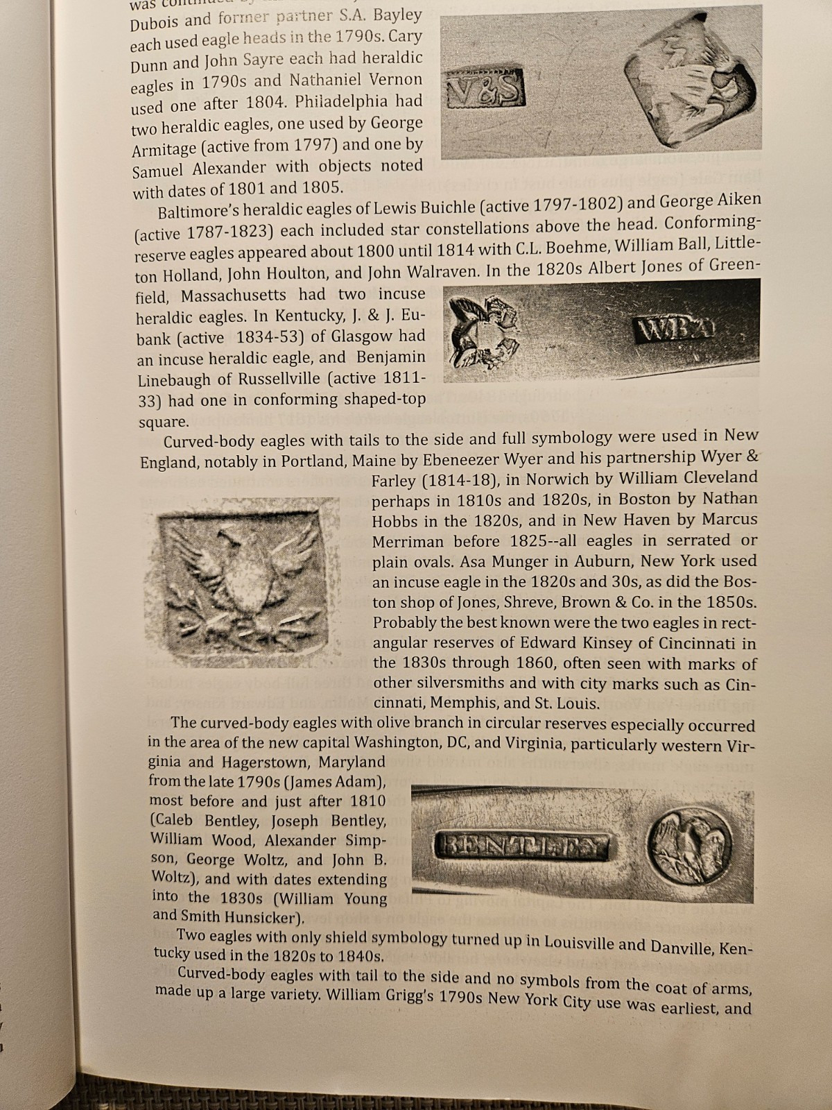 EXCELLENT COIN SILVER BOOK ” Eagle Marks on American Silver” 500 enlarged photos