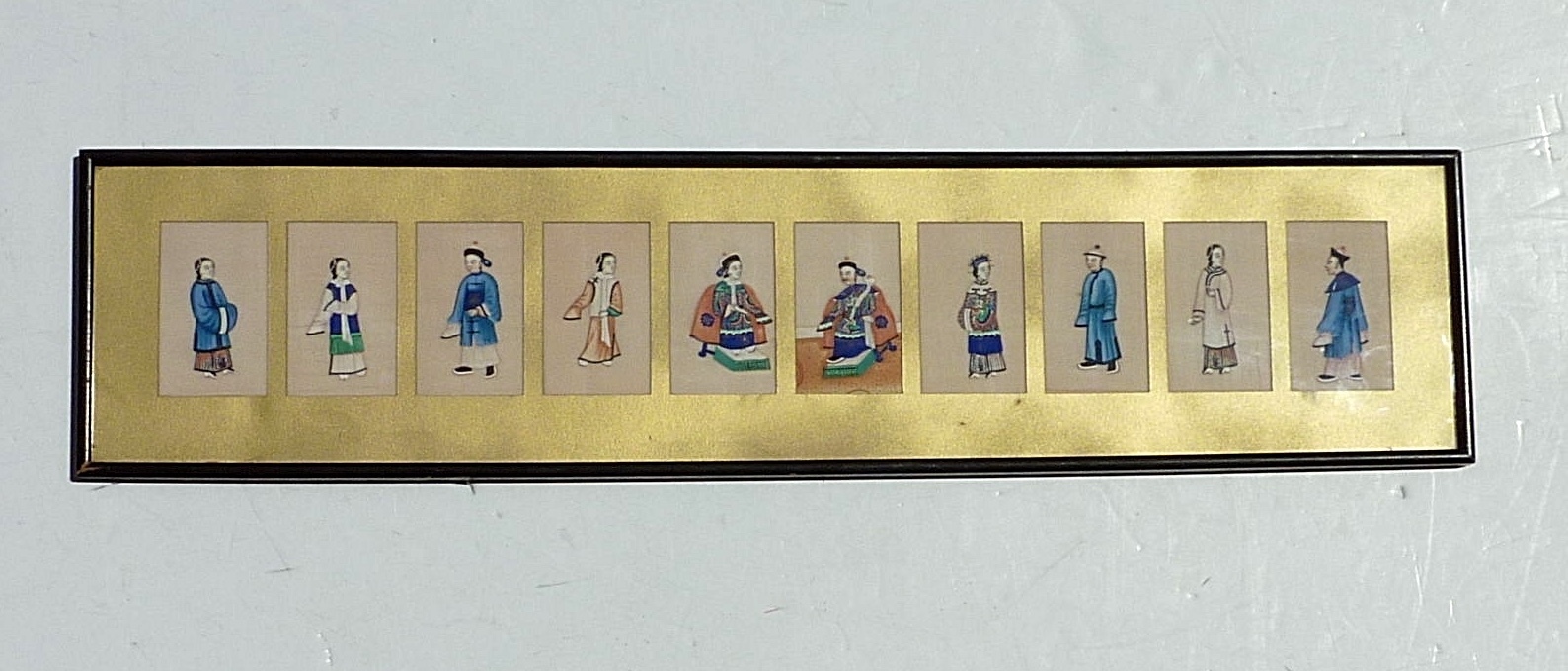 10 ANTIQUE CHINESE QING? DYNASTY WATERCOLOR PAINTING PITH RICE PAPER