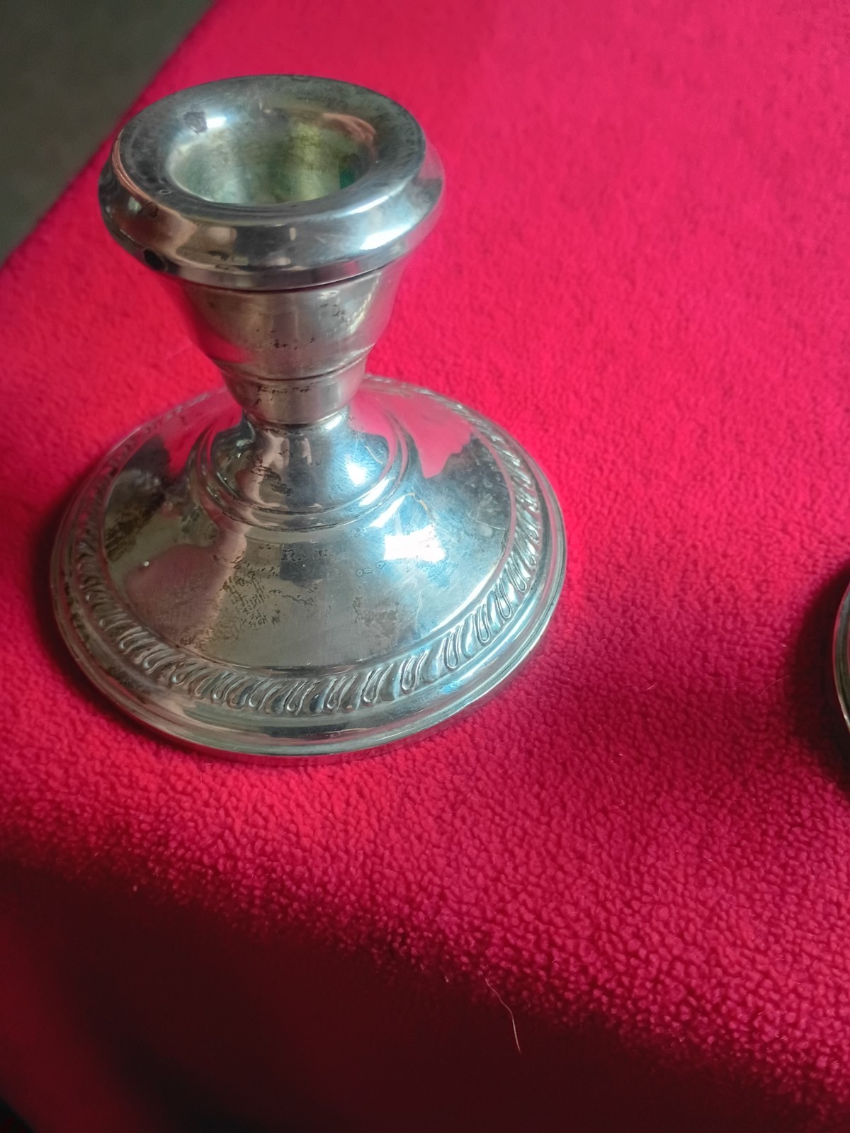 pair of weighted sterling silver candlesticks See Photos Read Description