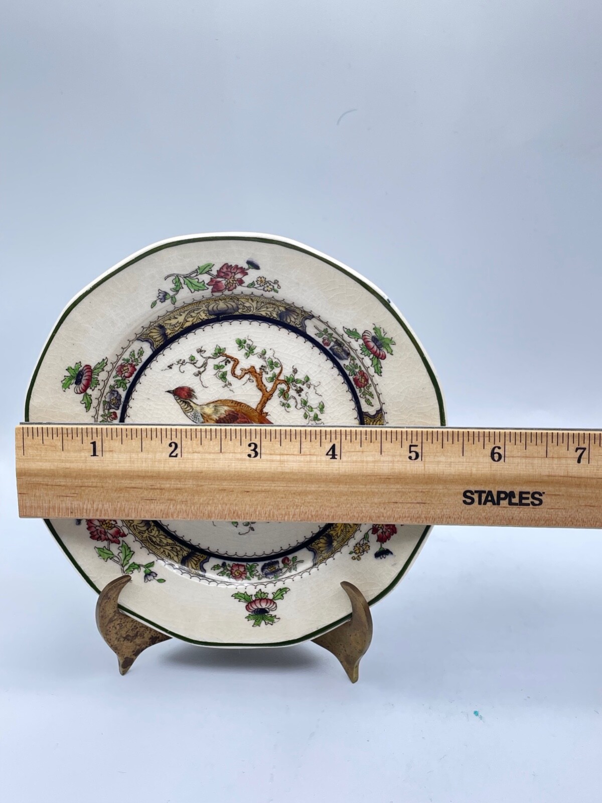 Royal Doulton “Pekin” Discontinued Hand-Painted Pheasant Plate Antique 1917~1941