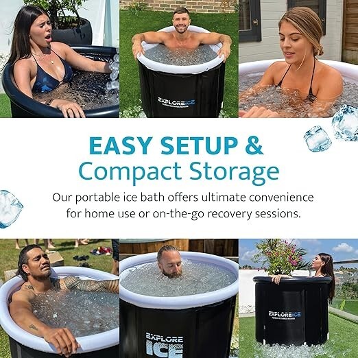 Explore Ice Bath Tub Max Extra Large Outdoor Inflatable Portable Athlete cold