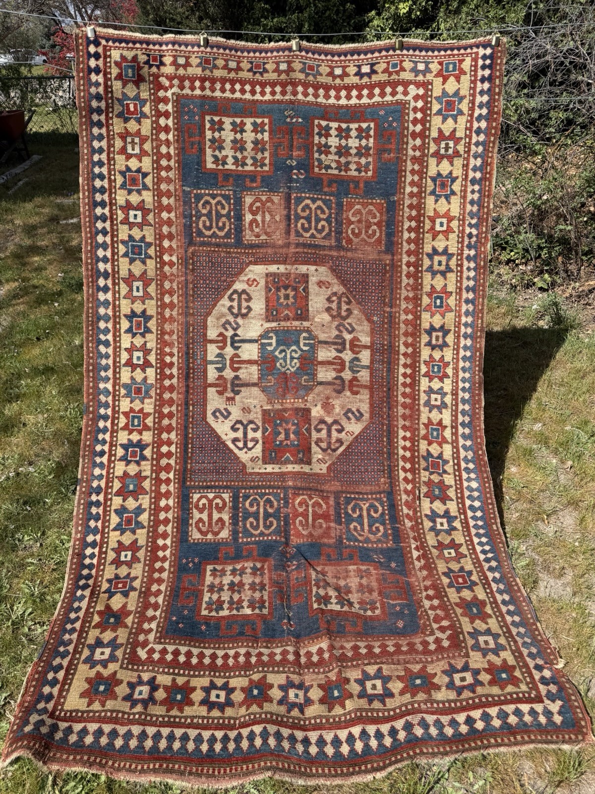 Antique Caucasian Karachoph Oriental Rug