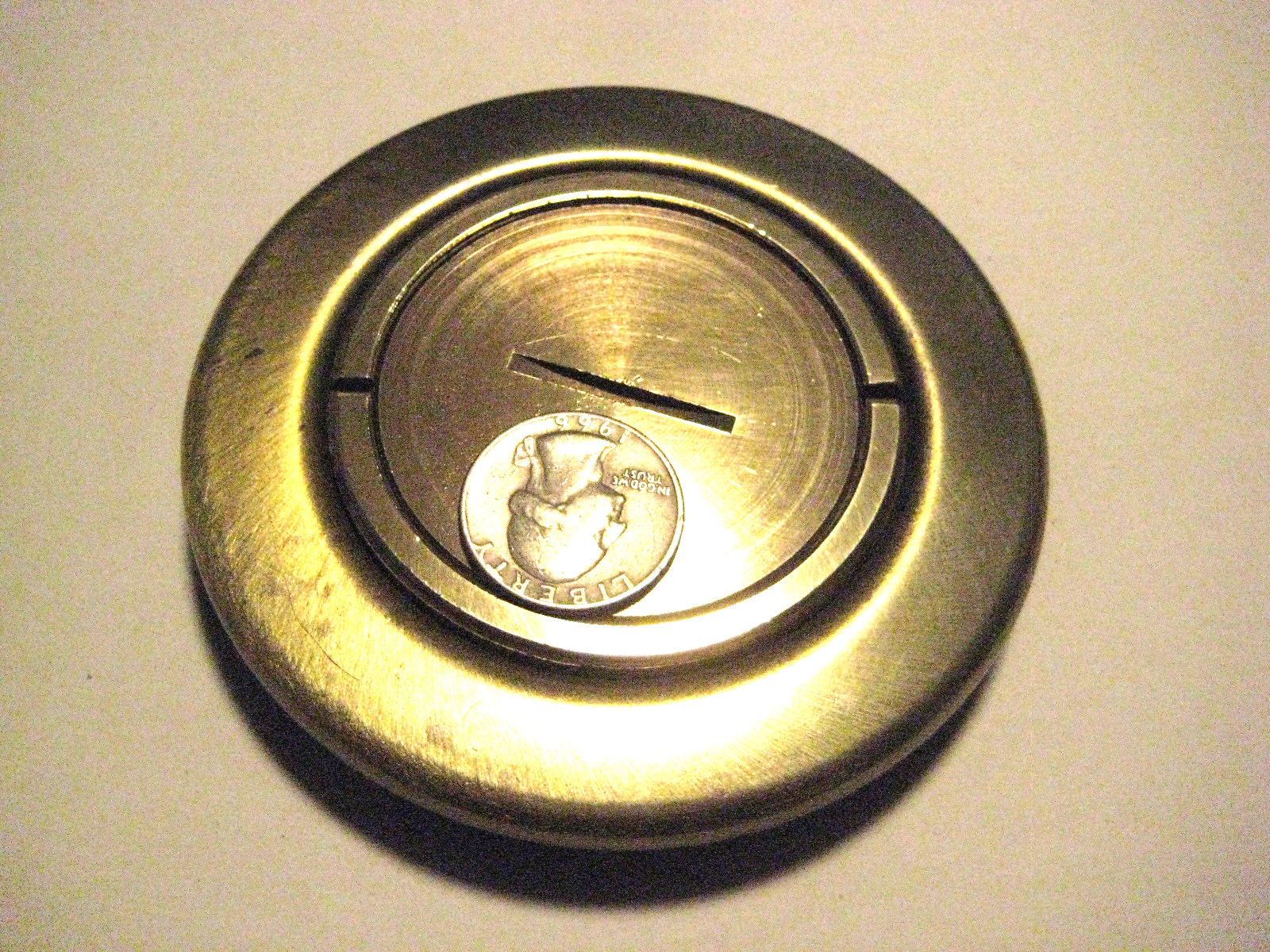 Vintage Solid Brass Deck Mount Boat Fill 2-1/2″ Round In Very Good Condition