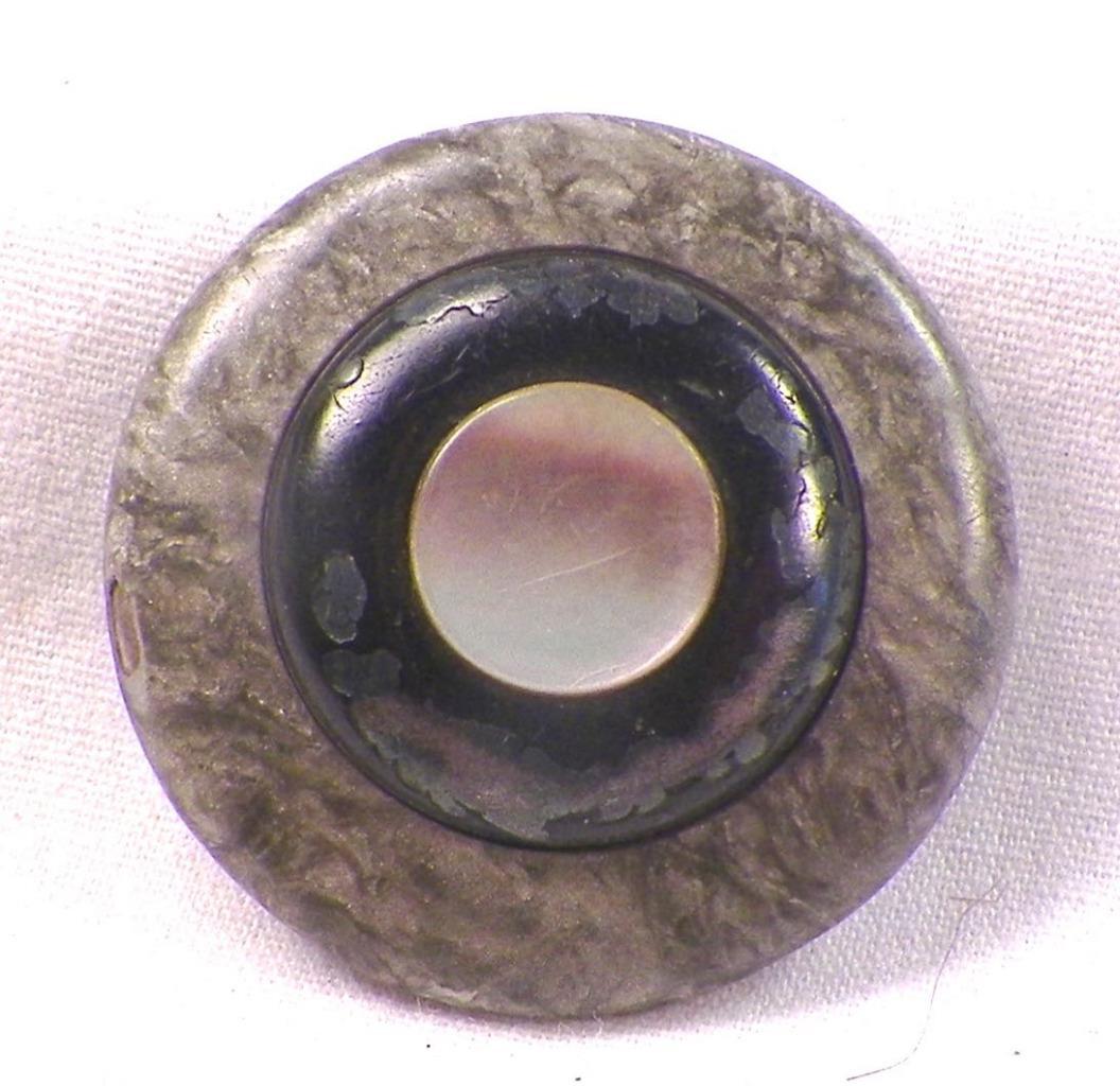 Mother of Pearl Button Celluloid Metal Self Shank Victorian Antique #57