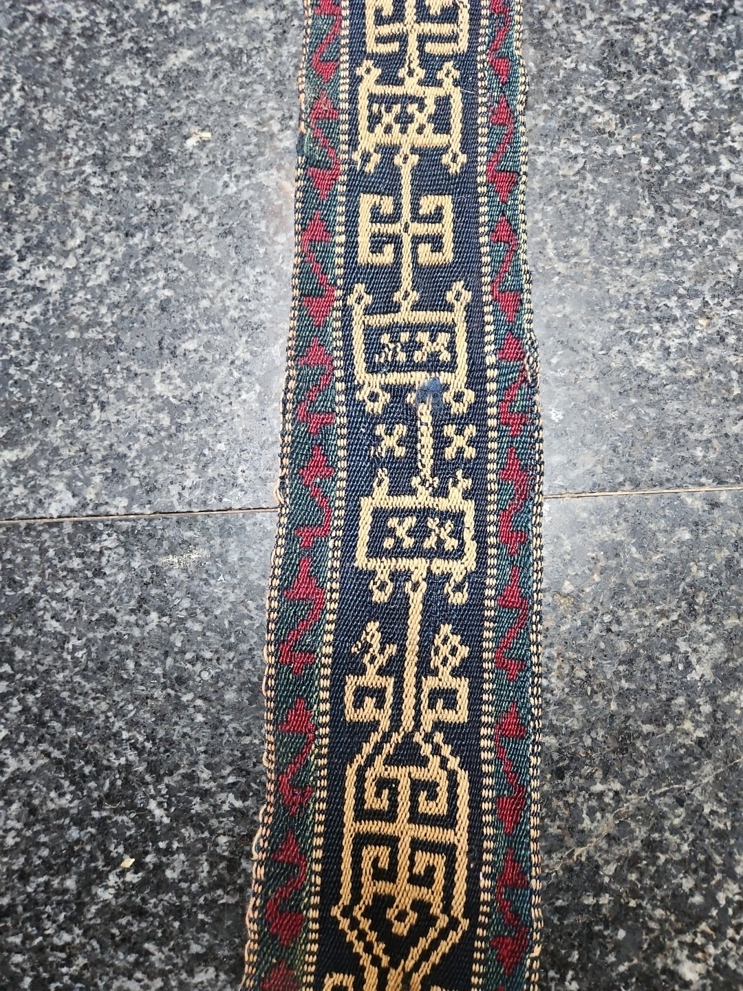 Antique Afghan tribe ceremonial Tent Band hand made late 19th century 19′ long