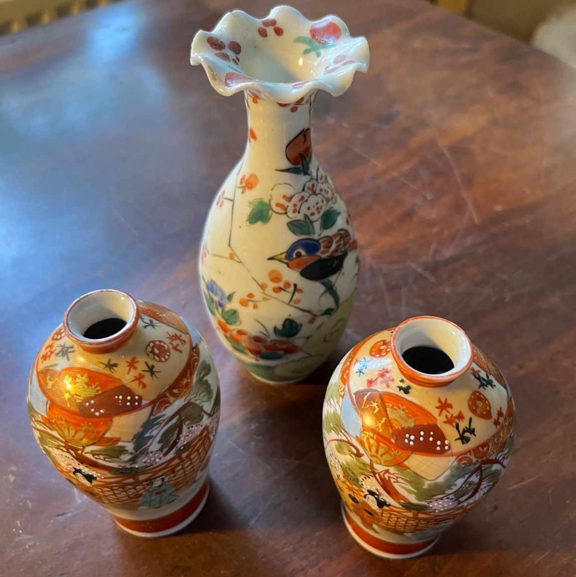 Antique vase pots vases Japanese pottery painted Porcelain……….FREE UK POST