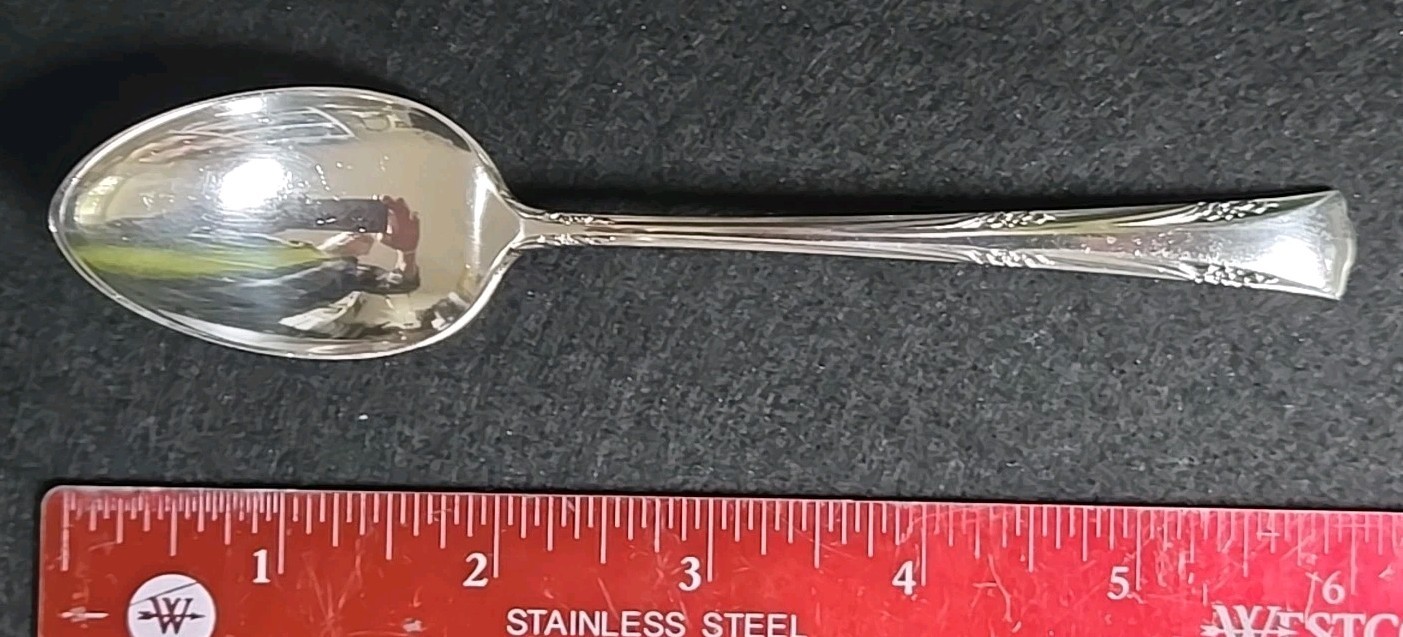 Vintage Gorham Greenbrier Sterling 1938 6″ Teaspoon No Mono Pattern Code GS-GRE