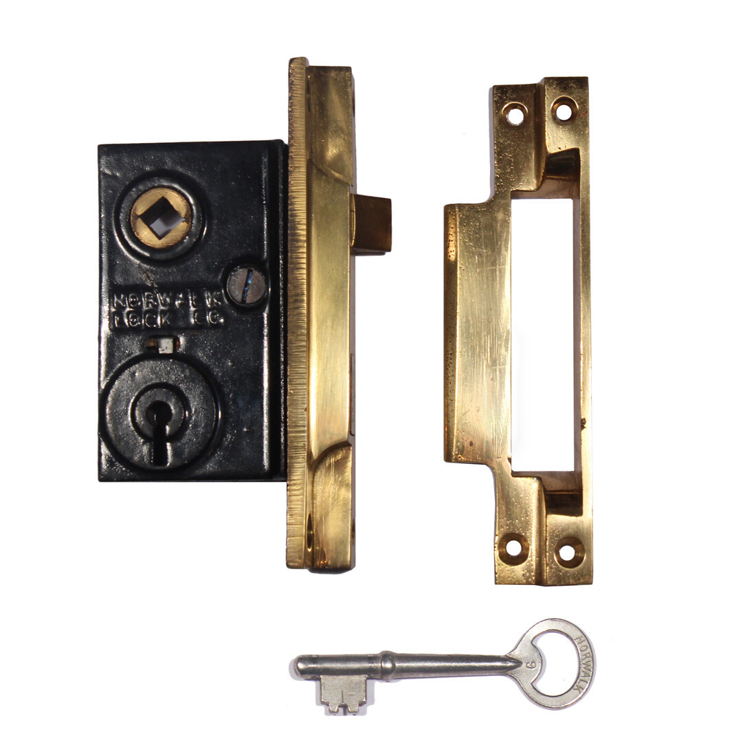 LEFT-HAND Antique “Rabbeted” Mortise Lock Sets with Shallow Back Set, NML127