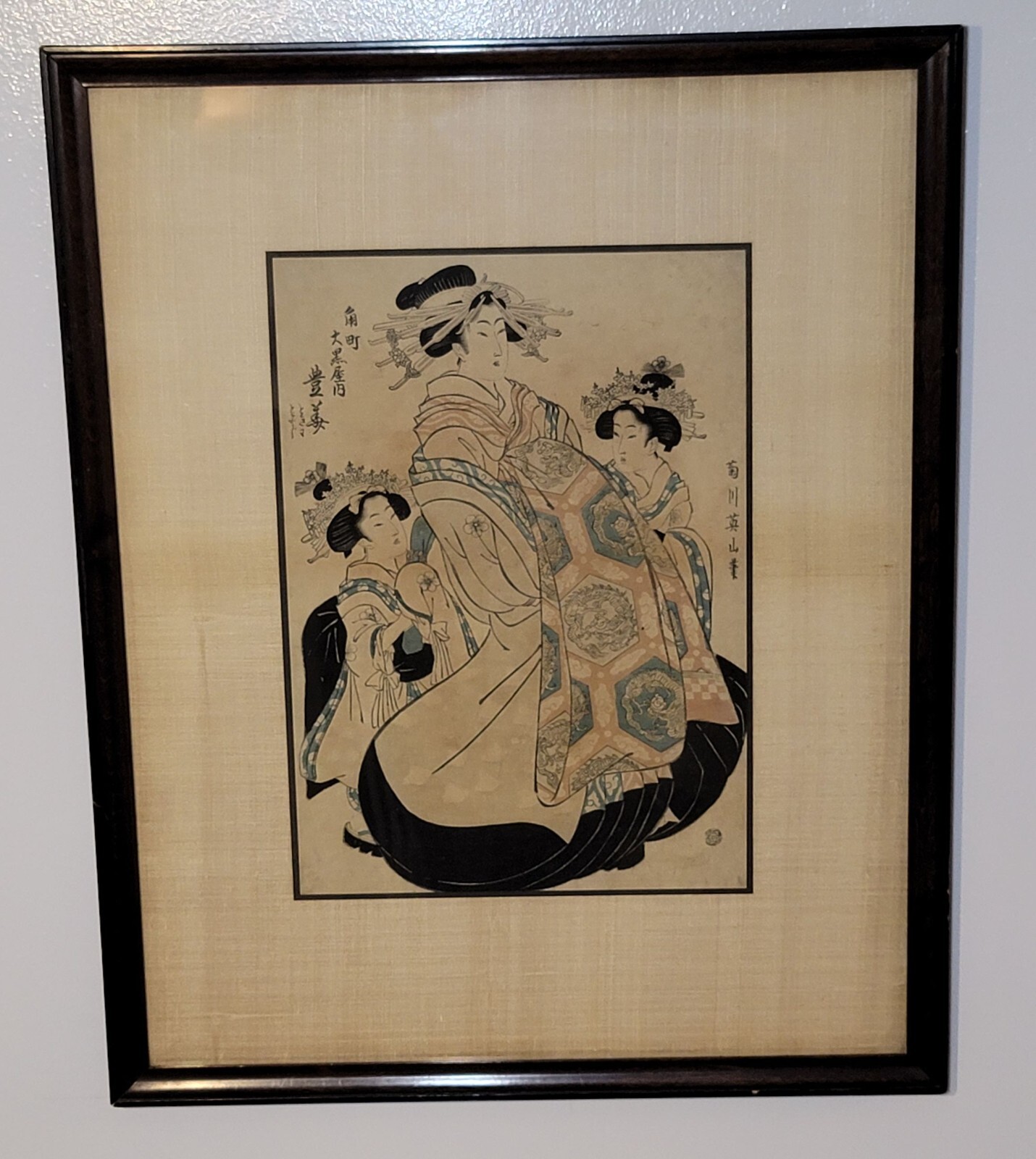 Japanese Woodblock Print ” The Geisha” #2 by Kikukawa Eizan (菊川英山)