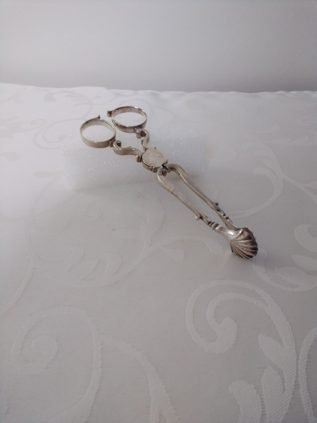 33.2g c1750 London Sterling Silver Tea Tongs, John Alderhead