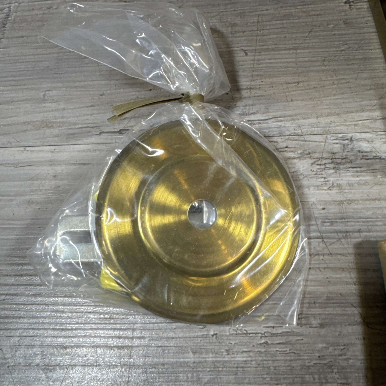 Vintage Sears Solid Brass Light Outdoor Fixture Etched Glass Candelabra NOS