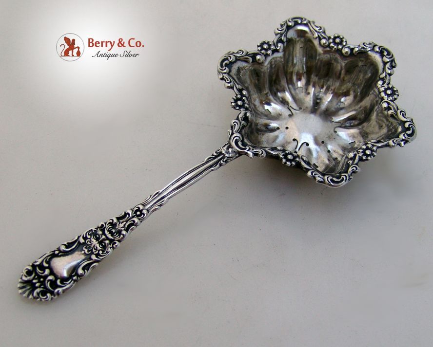 Renaissance Over the Cup Tea Strainer Dominick Haff 1894 Sterling Silver No Mono