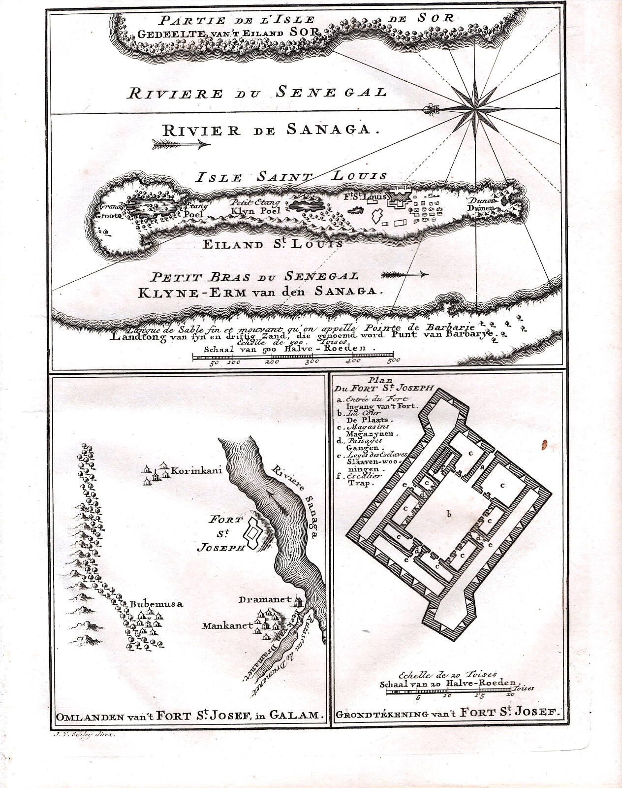 SENEGAL SANAGA “Petit bras du Senegal Klyne Erm van der” 1760 J. van der Schley