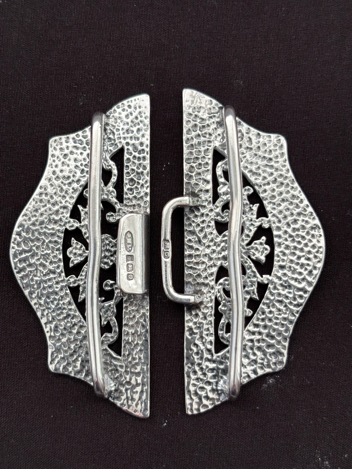 solid silver nurses Belt Buckle. Birmingham 1988. P. M. L.