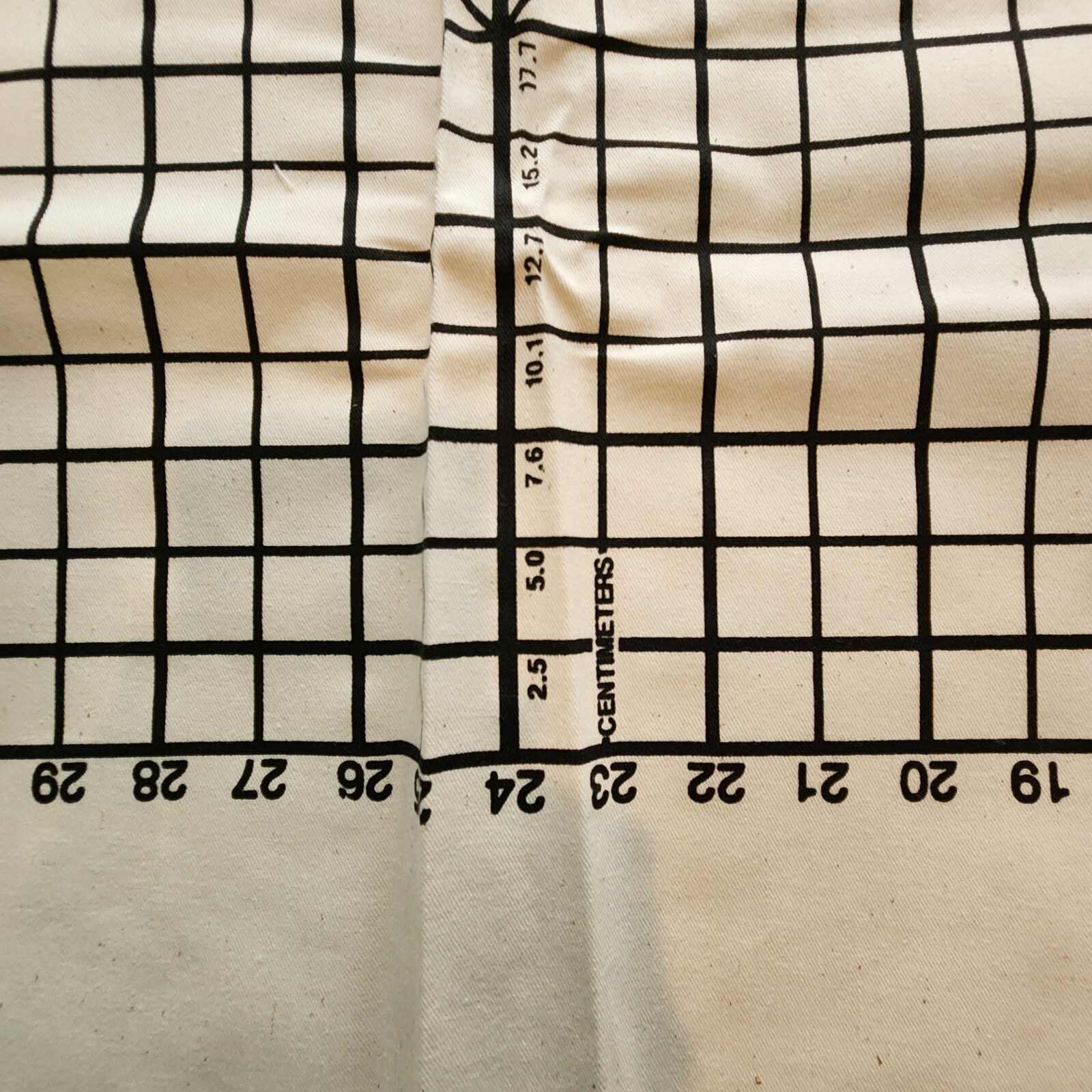 Sewing Blocking Cloth for Cutting Table Metri and Inch Squares 48×29 w/4″ Border