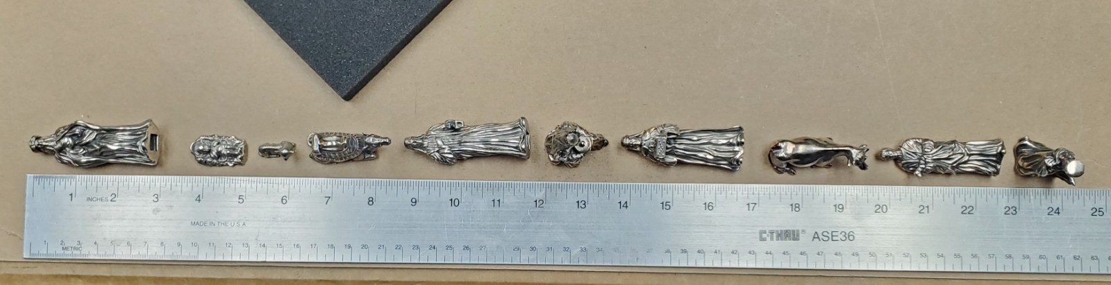 The Silversmith Collection 10pc. Christmas Nativity Set .925 Silver Figurines