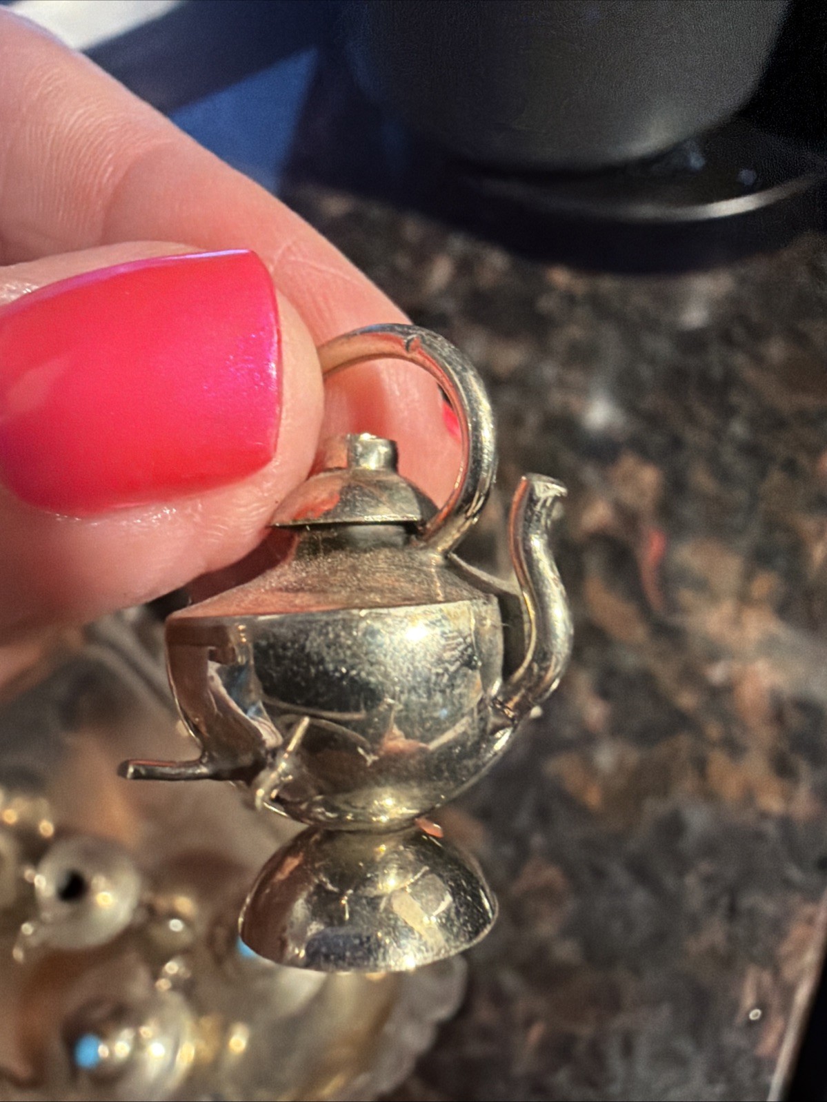 Stellar Mini 10 Piece Tea Set Handcrafted ’60s Alpaca Sterling Silver Turquoise