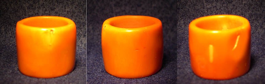 SUPER-FINE ORANGE CORAL ARCHER’S RING (Rare color, not jade)