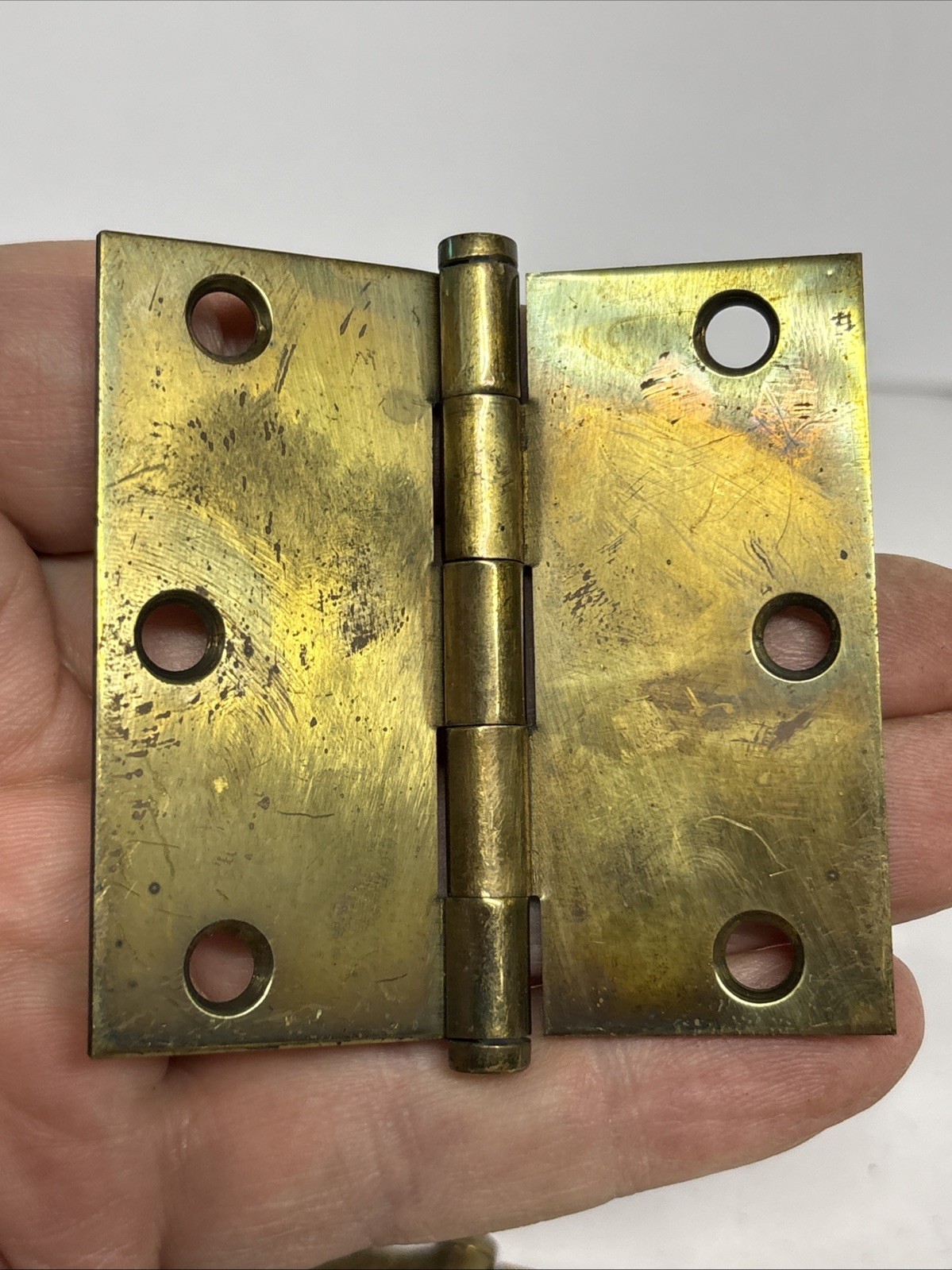 Vintage Stanley Solid Brass 2- 1/2” X 2- 1/2” Hinges Lot Of 5 Made In USA