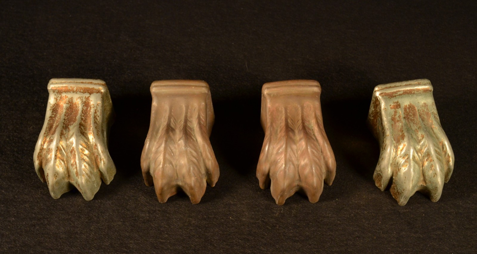 4 Vintage Lion Claw Feet Furniture Table Foot Hardware – 7/8″ x 1 1/4″