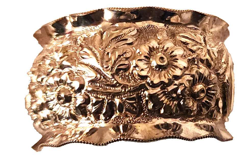 Antique Robert Pringle Sterling Silver Pair Of Napkin Rings Ornate Silver Rings