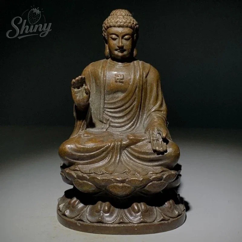 Authentic Bronze Damo Buddha statue Ancient Chinese Artifact Tibet 19th century