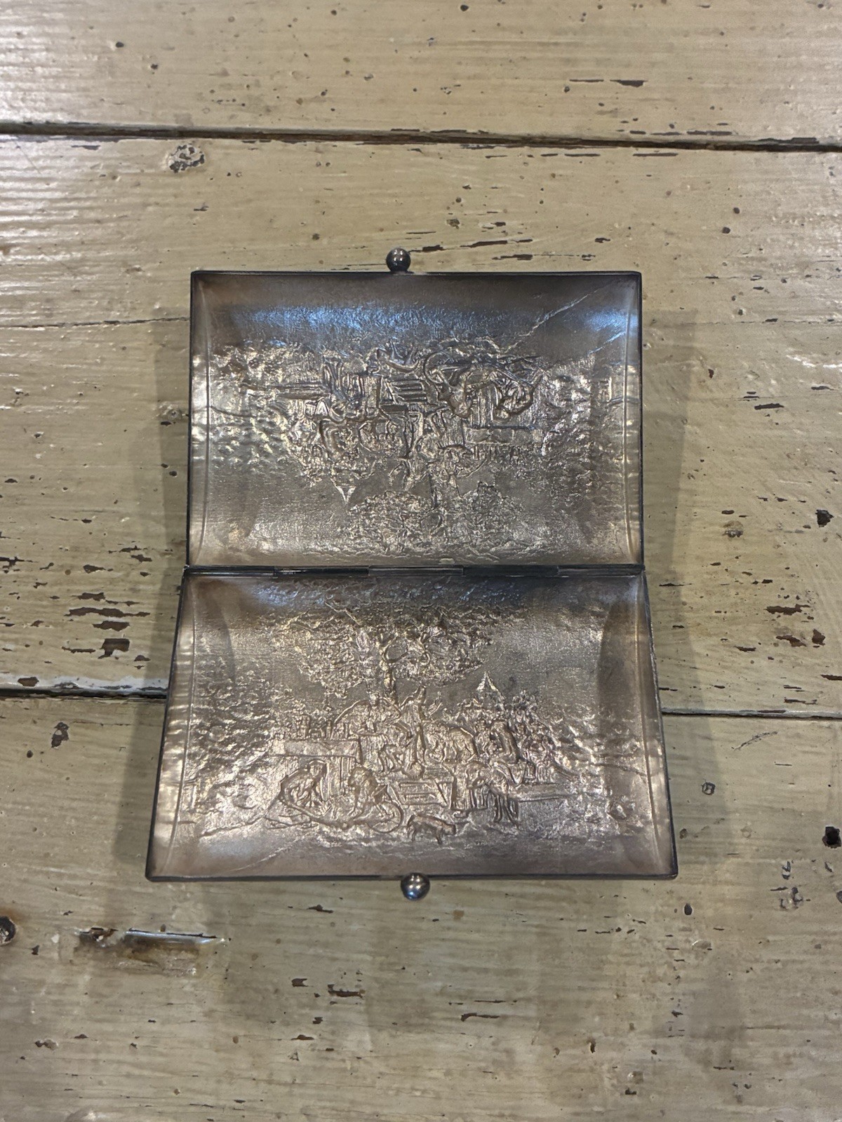 Hans Jensen Silver Plated Denmark Repousse Case Trinket Box