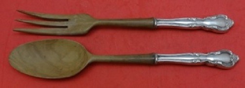 American Classic by Easterling Sterling Silver Salad Serving Set w/Wood 2pc
