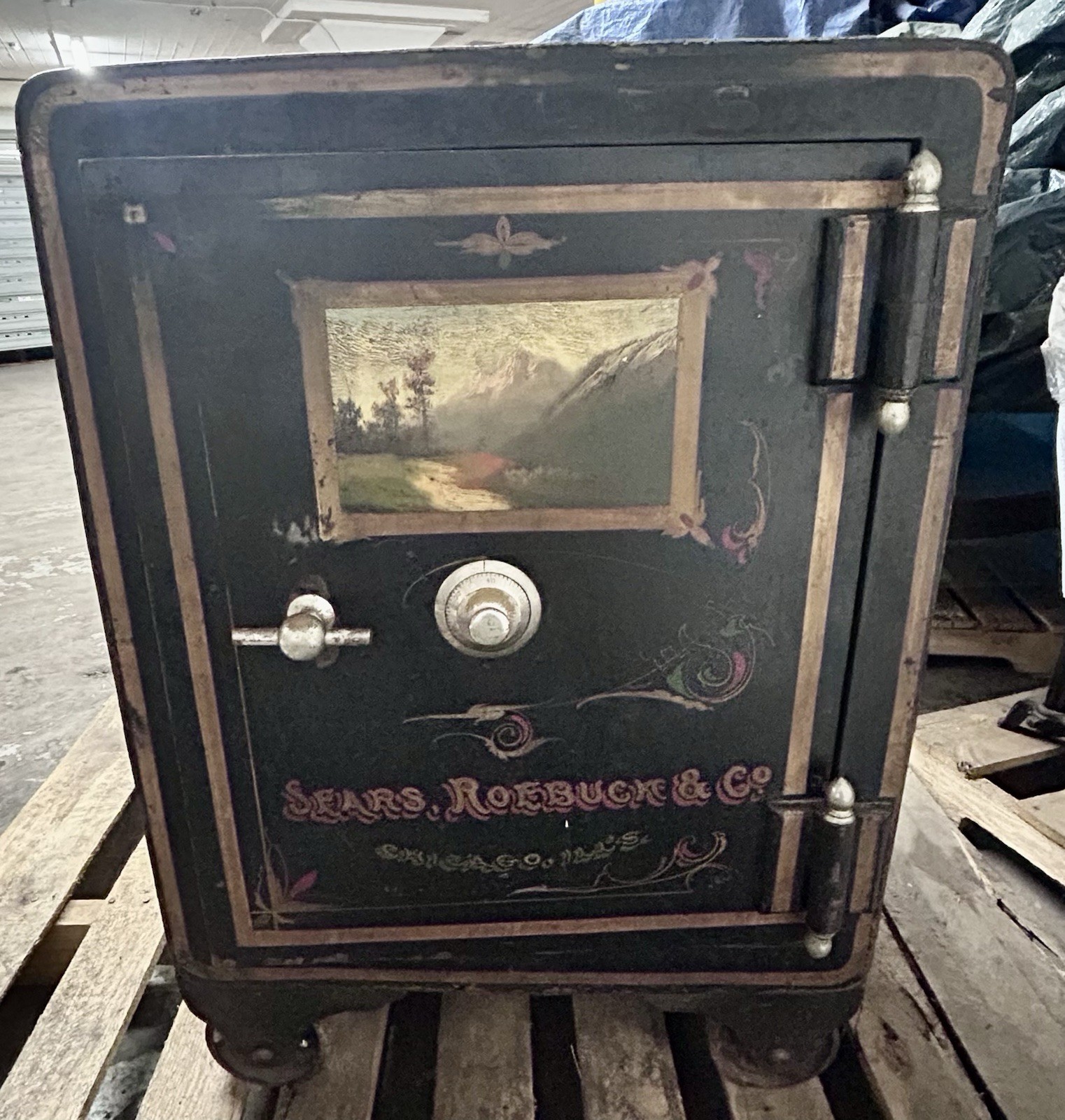 1888 Sears Roebuck & Co Cast Iron Safe Or Strongbox Pat June 12 1988