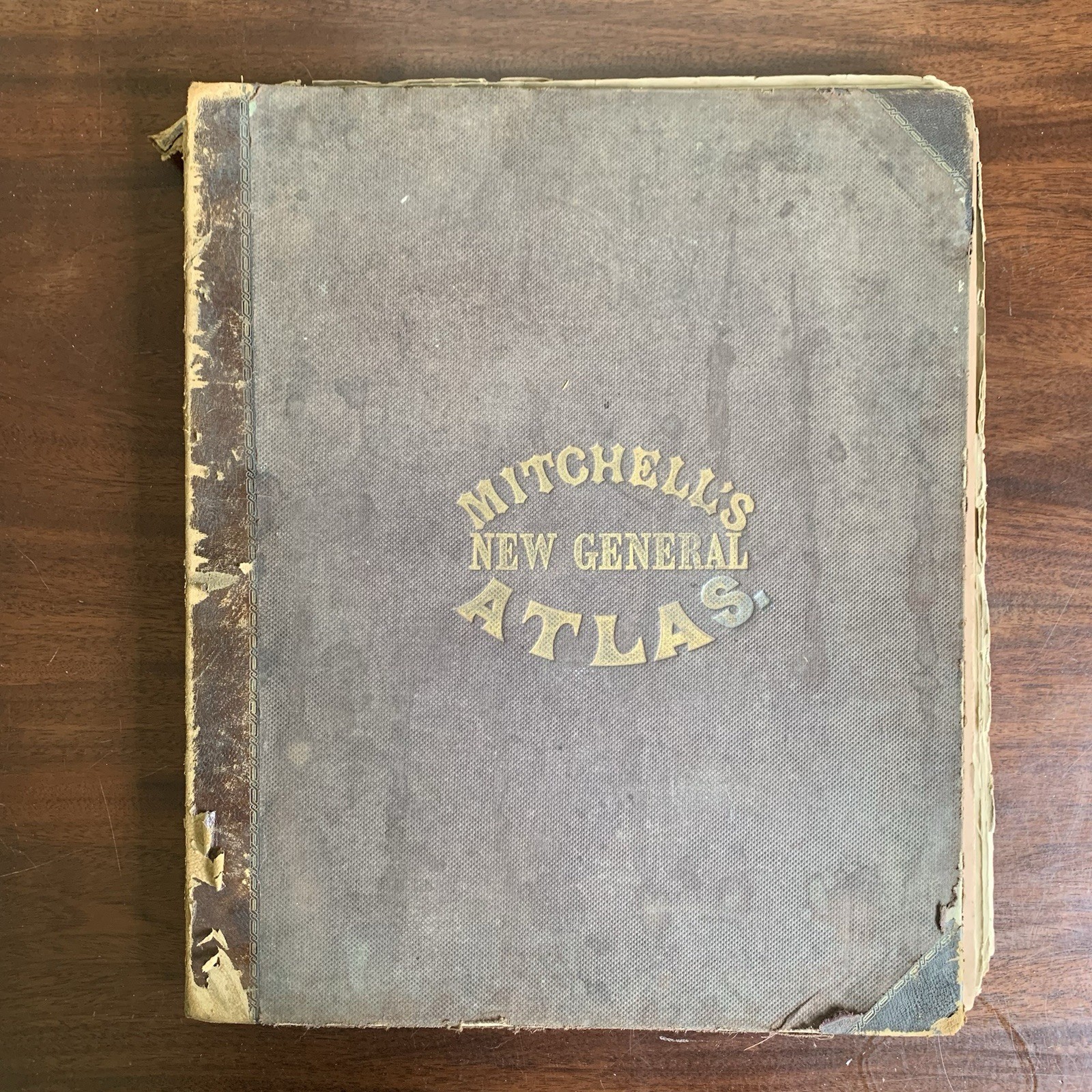 1861 Mitchell’s New General Atlas / Maps World United States Hand Colored VG
