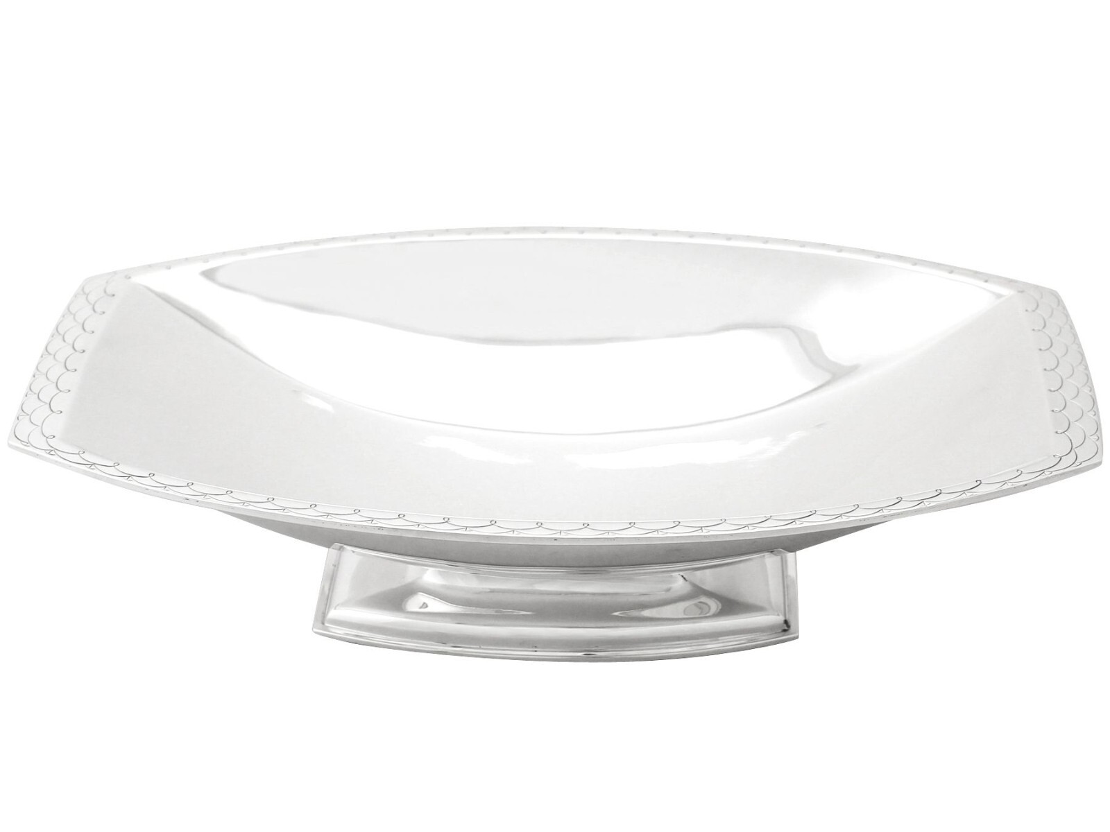 Sterling Silver Bread Dish – Art Deco – Antique George VI