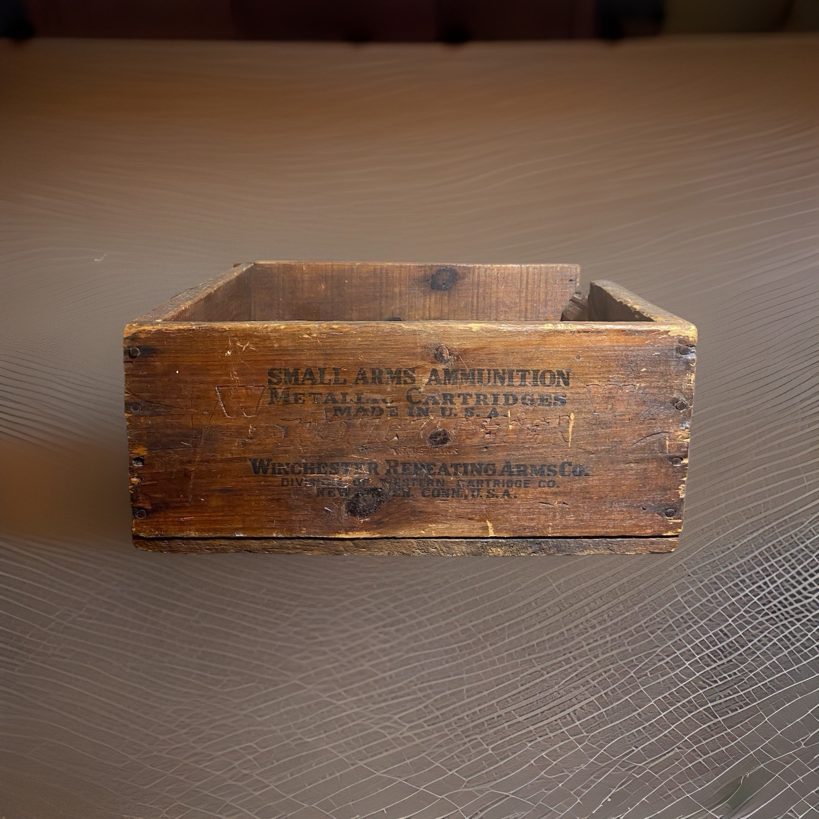 Vintage WINCHESTER Western Small Arms Wooden Ammo Box