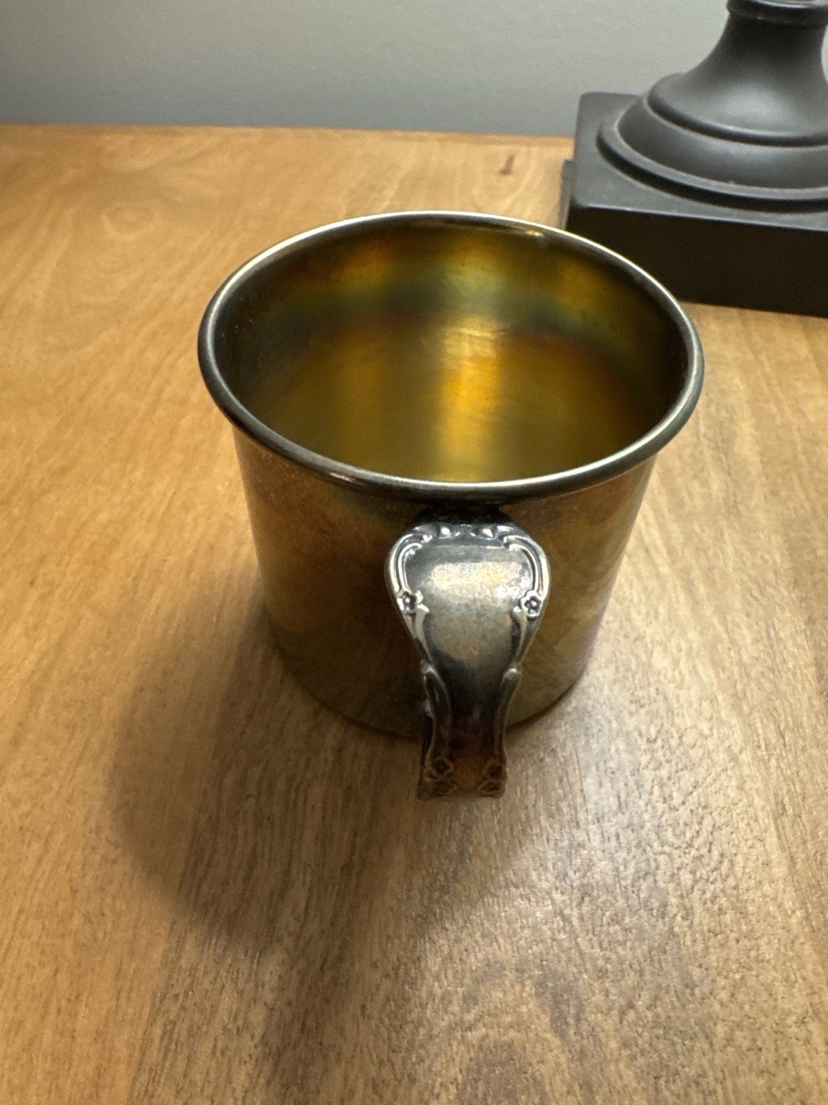 Vintage Oneida Silverplate Baby Cup Mug 2.75” Monogrammed 86.6g USA