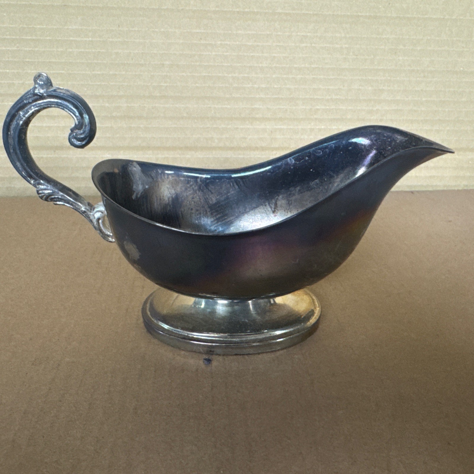 Vintage silver plated sauceboat
