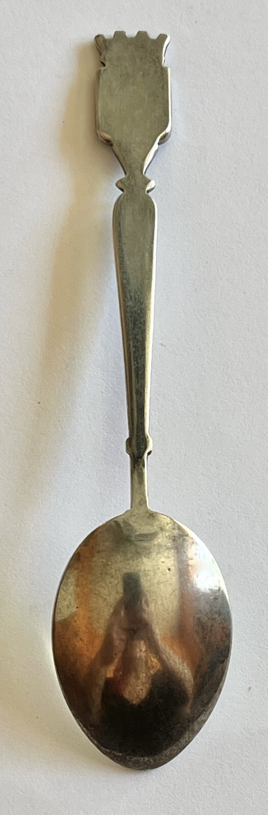 Vintage Juan Les Pins So France Sterling Silver Spoon Enamel Fleur de Lis Crest