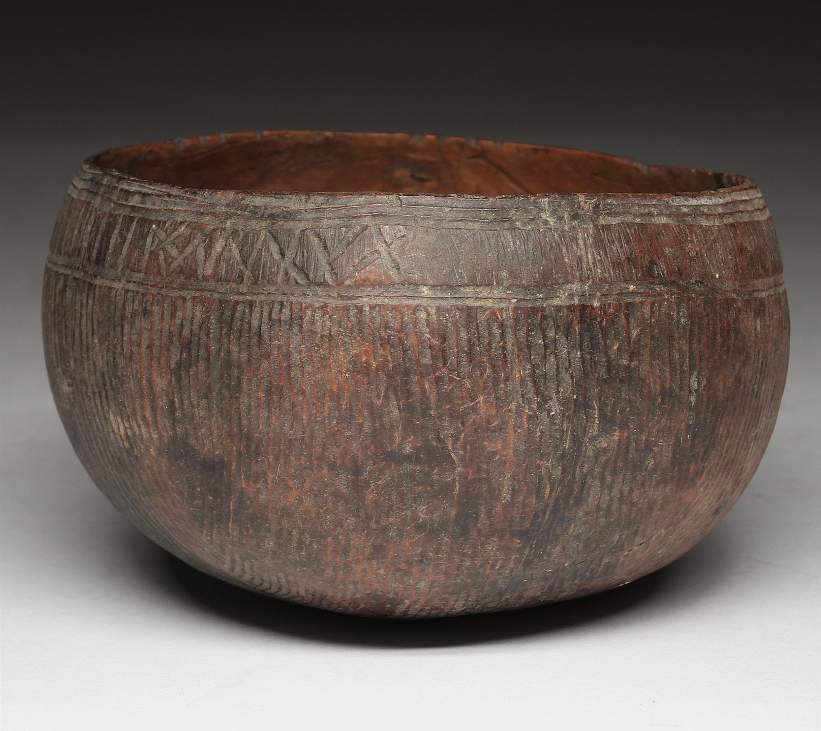 Oceanic Pacific Island Fijian Fiji Carved Coconut Ritual Bowl