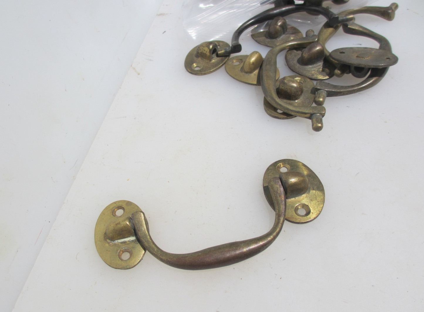 Vintage Brass Drawer Drop Handle Pull Chest Trunk Box Lift Old Antique- £6each